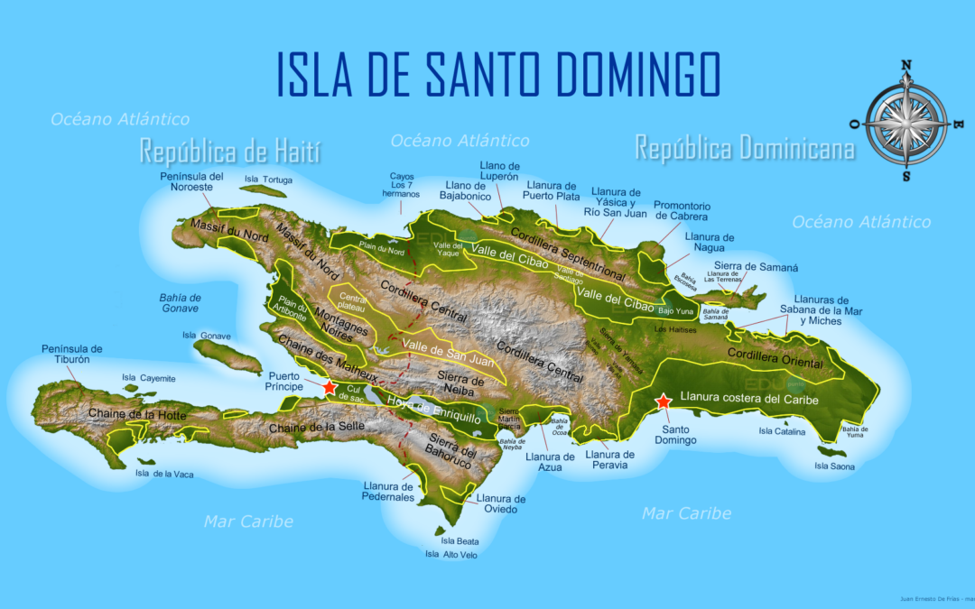 Relieve de la isla de Santo Domingo
